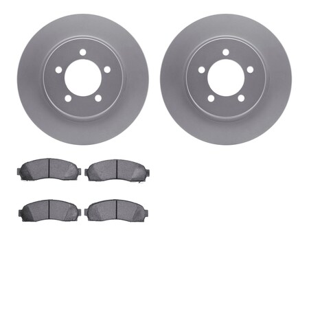 Dynamic Friction Co 4502-99135, Geospec Rotors with 5000 Advanced Brake Pads, Silver 4502-99135
